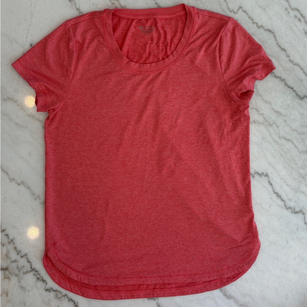 Athleta Vibrant Pink Short Sleeve Tee
